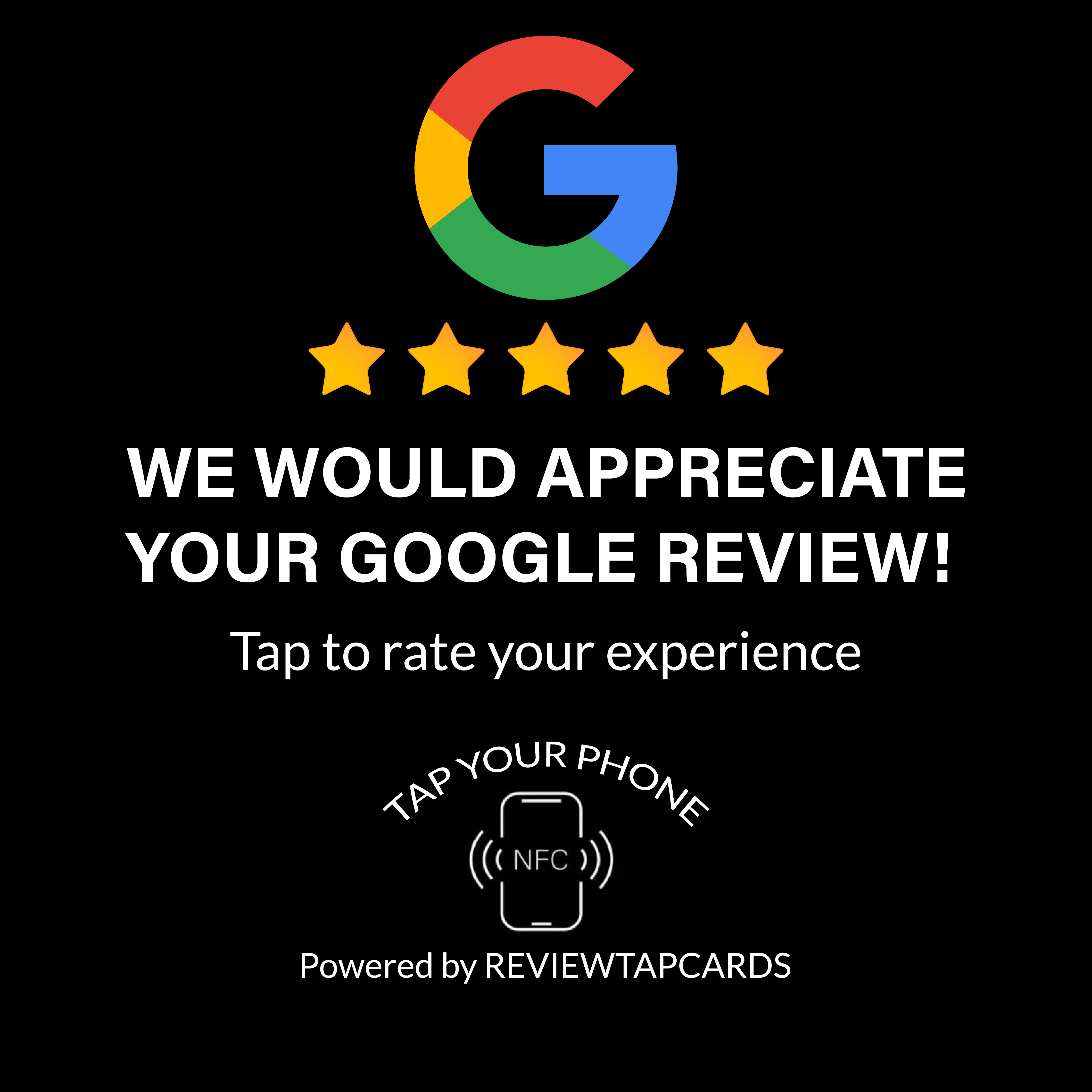 The ReviewTap NFC Card ( Black )