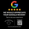 Black Google Review NFC & QR Code Card with Holder