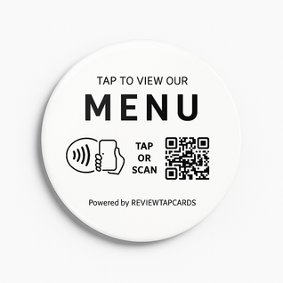 White NFC & QR Menu Tag
