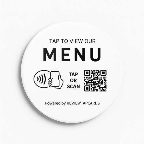 White NFC & QR Menu Tag