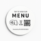 White NFC & QR Menu Tag