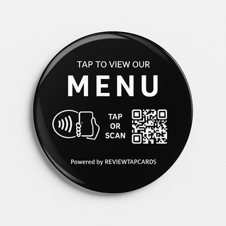 Black NFC & QR Menu Tag
