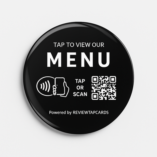 Black NFC & QR Menu Tag